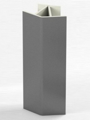 Угловое соединение для цоколя 135 гр. h100 мм (Алюминий, Белый, Черный, Сонома) в Челябинске - mebel-74.com | фото