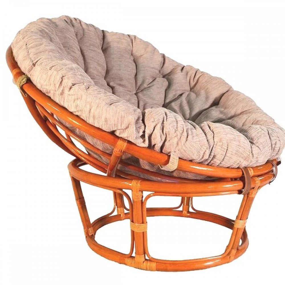 кресло с подушкой натуральный ротанг