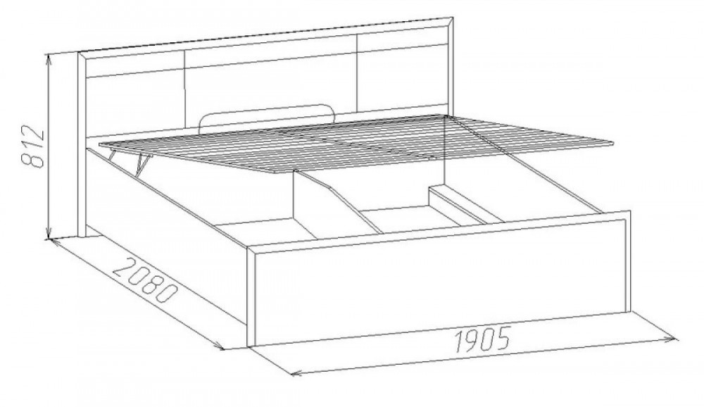 Кровать Амели с подъемным механизмом 1400*2000