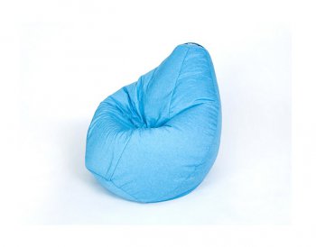 Кресло-мешок Груша велюр голубое малое в Челябинске - mebel-74.com | фото