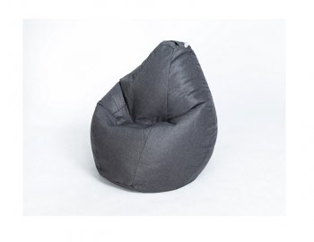 Кресло-мешок Груша велюр темно - серое среднее в Челябинске - mebel-74.com | фото