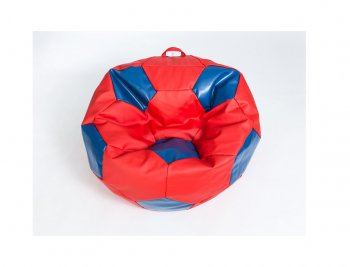 Кресло-мешок Мяч большой Экокожа красно-синее в Челябинске - mebel-74.com | фото