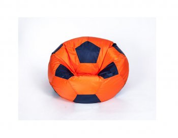 Кресло-мешок Мяч малый оранжево-черное в Челябинске - mebel-74.com | фото