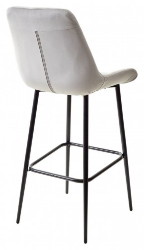 Барный стул ХОФМАН, цвет H-09 Светло-серый, велюр / черный каркас М-City в Челябинске - mebel-74.com | фото