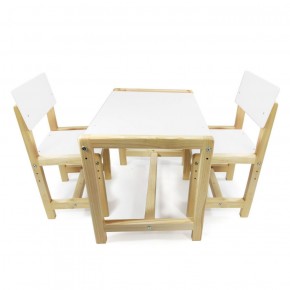Детский растущий комплект стол и два стула  Я САМ "Лофт" (Белый, Сосна) в Челябинске - mebel-74.com | фото
