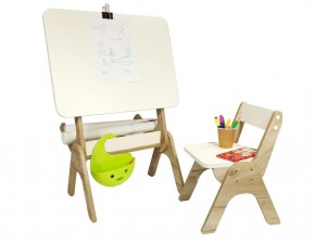 Детский растущий стол-парта и стул Я САМ "Умка" (Дуб/Серый) в Челябинске - mebel-74.com | фото
