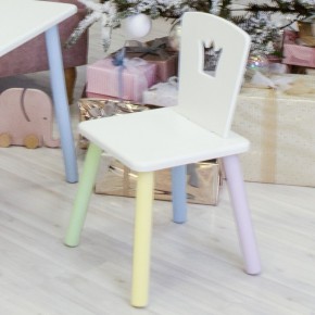 Детский стул Корона (Белый/Белый/Цветной) в Челябинске - mebel-74.com | фото