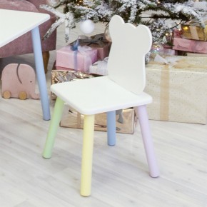 Детский стул Мишутка (Белый/Белый/Цветной) в Челябинске - mebel-74.com | фото