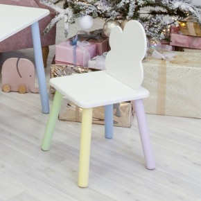 Детский стул Облачко (Белый/Белый/Цветной) в Челябинске - mebel-74.com | фото