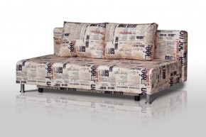 Диван-кровать Комфорт без подлокотников Принт "Gazeta" (2 подушки) в Челябинске - mebel-74.com | фото