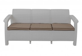 Диван Yalta Premium Sofa 3 Set (Ялта) белый (+подушки под спину) в Челябинске - mebel-74.com | фото