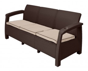 Диван Yalta Premium Sofa 3 Set (Ялта) шоколадный (+подушки под спину) в Челябинске - mebel-74.com | фото