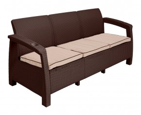 Диван Yalta Premium Sofa 3 Set (Ялта) шоколадный (+подушки под спину) в Челябинске - mebel-74.com | фото