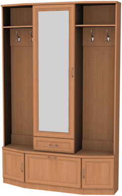 Шкаф для прихожей с зеркалом арт.600 в Челябинске - mebel-74.com | фото