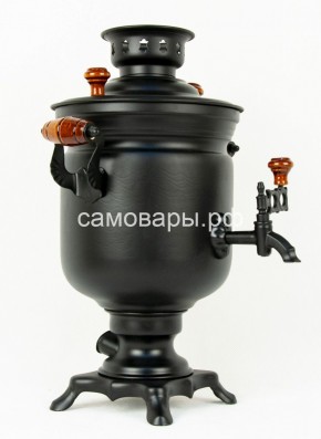 Электрический самовар "Черный Русский" матовая банка на 3 литра (Ограниченная серия) в Челябинске - mebel-74.com | фото