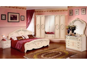 Спальный гарнитур Роза (шкаф 6-ти дверный) в Челябинске - mebel-74.com | фото