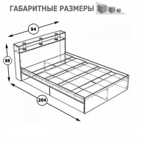 Камелия Кровать 0900, цвет белый, ШхГхВ 93,5х217х78,2 см., сп.м. 900х2000 мм., без матраса, основание есть в Челябинске - mebel-74.com | фото