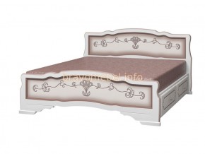 КАРИНА-6 Кровать из массива 1800 (Дуб молочный) с 2-мя ящиками в Челябинске - mebel-74.com | фото