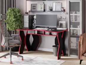 Компьютерный стол КЛ №9.0 (Черный/Красный) в Челябинске - mebel-74.com | фото