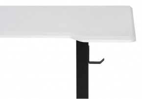 Компьютерный стол Маркос с механизмом подъема 140х80х75 белая шагрень / черный в Челябинске - mebel-74.com | фото