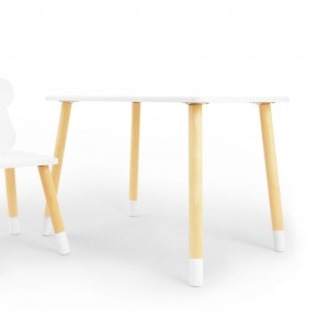 Комплект детской мебели стол и стул Корона (Белый/Белый/Береза) в Челябинске - mebel-74.com | фото