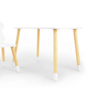 Комплект детской мебели стол и стул Звездочка (Белый/Белый/Береза) в Челябинске - mebel-74.com | фото