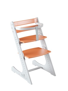 Комплект растущий стул и жесткий ограничитель Конёк Горбунёк Комфорт  (Бело-оранжевый) в Челябинске - mebel-74.com | фото