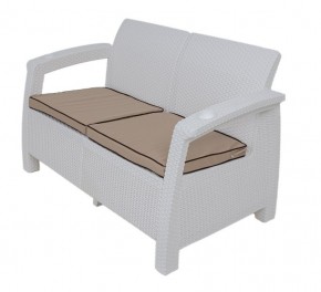Комплект уличной мебели Yalta Premium Terrace Set (Ялта) белый (+подушки под спину) в Челябинске - mebel-74.com | фото