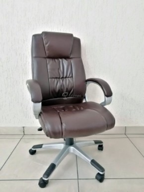 Кресло Barneo K-6 для руководителя (коричневая экокожа) в Челябинске - mebel-74.com | фото