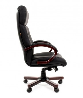 Кресло для руководителя CHAIRMAN  421 (Натуральная кожа) Черное в Челябинске - mebel-74.com | фото