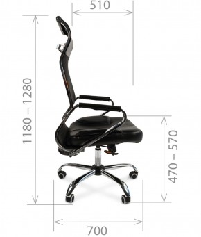 Кресло для руководителя CHAIRMAN 700 (Сетка) Черное в Челябинске - mebel-74.com | фото
