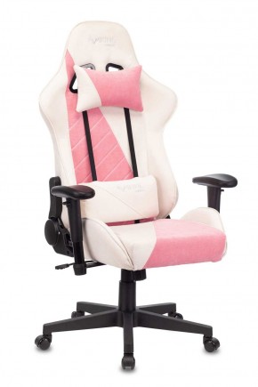 Кресло игровое Бюрократ VIKING X VIKING X PINK Fabric белый/розовый в Челябинске - mebel-74.com | фото