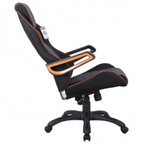 Кресло компьютерное BRABIX Techno Pro GM-003 (ткань черное/серое, вставки оранжевые) 531813 в Челябинске - mebel-74.com | фото