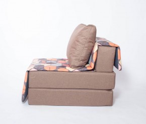 Кресло-кровать бескаркасное Харви (коричневый-геометрия браун) в Челябинске - mebel-74.com | фото