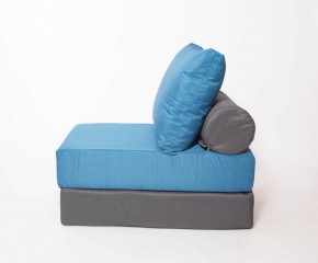 Кресло-кровать-пуф бескаркасное Прайм (синий-графит (Ф)) в Челябинске - mebel-74.com | фото