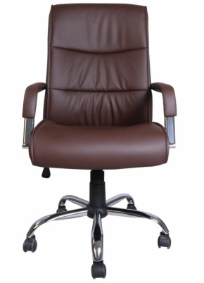 Кресло офисное BRABIX "Space EX-508" (экокожа, хром, коричневое) 531164 в Челябинске - mebel-74.com | фото