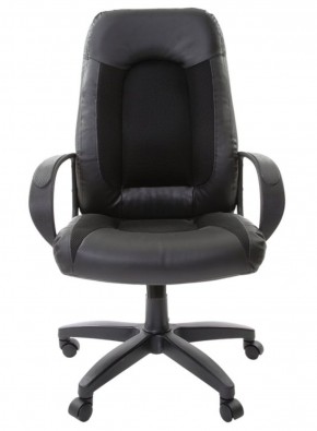 Кресло офисное BRABIX "Strike EX-525" (экокожа черная, ткань черная) 531381 в Челябинске - mebel-74.com | фото