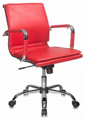 Кресло руководителя Бюрократ CH-993-LOW/RED красный в Челябинске - mebel-74.com | фото