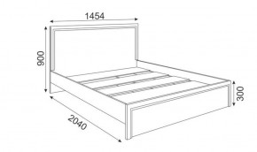 Кровать 1.4 М16 Стандарт с настилом Беатрис (Орех гепланкт) в Челябинске - mebel-74.com | фото