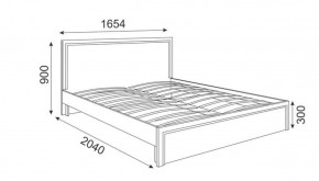 Кровать 1.6 М07 Стандарт с основанием Беатрис (Орех гепланкт) в Челябинске - mebel-74.com | фото