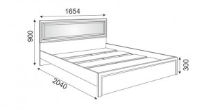 Кровать 1.6 М09 с мягкой спинкой и настилом Беатрис (Орех гепланкт) в Челябинске - mebel-74.com | фото