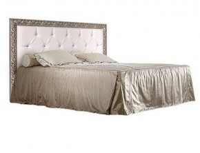 Кровать 2-х спальная (1,4 м) Тиффани штрих-лак/серебро с мягким изголовьем (ТФКР140-2) в Челябинске - mebel-74.com | фото