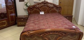 Кровать 2-х спальная 1400*2000 Роза, без основания (01.114) орех в Челябинске - mebel-74.com | фото