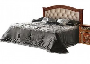 Кровать 2-х спальная с мягким изголовьем без изножья Карина-3 орех (К3КР-4[1]) в Челябинске - mebel-74.com | фото