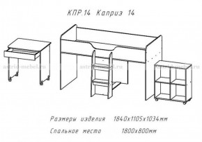 КАПРИЗ-14 Кровать 800 двухъярусная без рисунка в Челябинске - mebel-74.com | фото