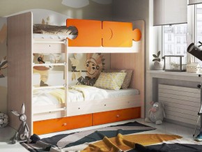 Кровать двухъярусная "Тетрис" (щиты) с бортиками + ящики в Челябинске - mebel-74.com | фото
