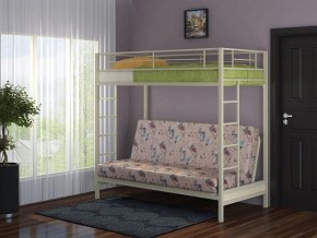 Кровать двухъярусная с диваном "Мадлен" (Слоновая кость/Серый) в Челябинске - mebel-74.com | фото