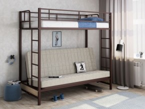 Кровать двухъярусная с диваном "Мадлен" (Коричневый/Бежевый) в Челябинске - mebel-74.com | фото