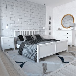 Кровать Ф-156.02 двухспальная 160х200 из массива сосны, цвет белый в Челябинске - mebel-74.com | фото