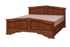 ЕЛЕНА Кровать из массива 1800 (Орех) с 2-мя ящиками в Челябинске - mebel-74.com | фото